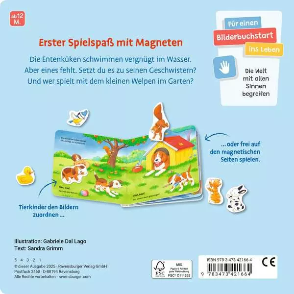 Mein erstes Magnetbuch - Wer gehört zu wem? Tierkinder