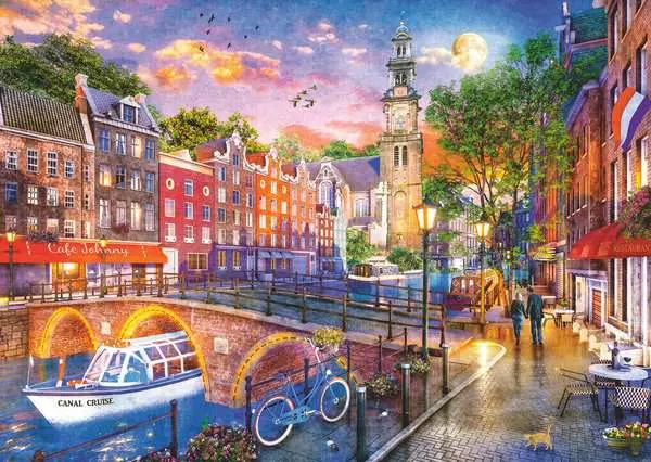 Puzzle 1000 Teile - Sonnenuntergang Amsterdam