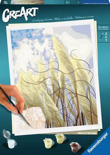 CreArt Gras im Wind - Malen nach Zahlen für Erwachsene