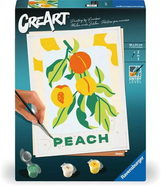 CreArt Pfirsiche - Malen nach Zahlen für Erwachsene
