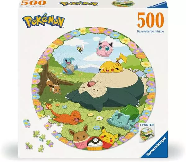 Puzzle 500 Teile - Blumige Pokémon