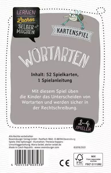 Lernen Lachen Selbermachen: Wortarten - Kartenspiel ab 8 Jahren