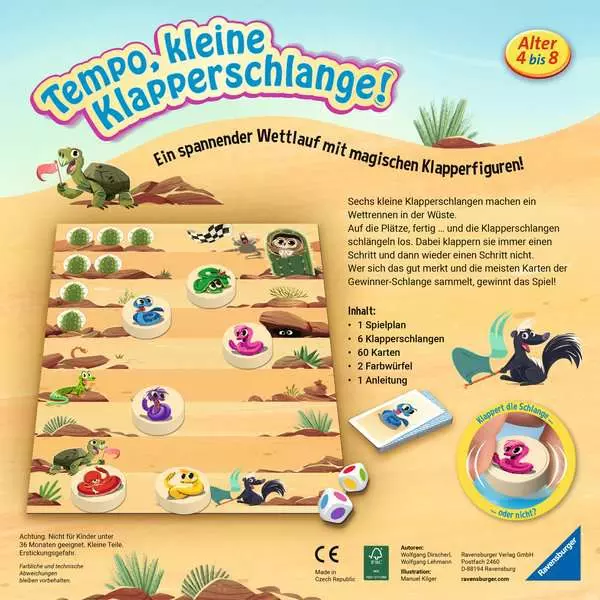 Tempo. kleine Klapperschlange! - Kinderspiel ab 4 Jahren