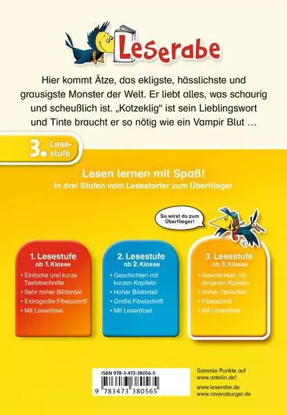 Leserabe Schulausgabe in Broschur - Ätze. das Tintenmonster