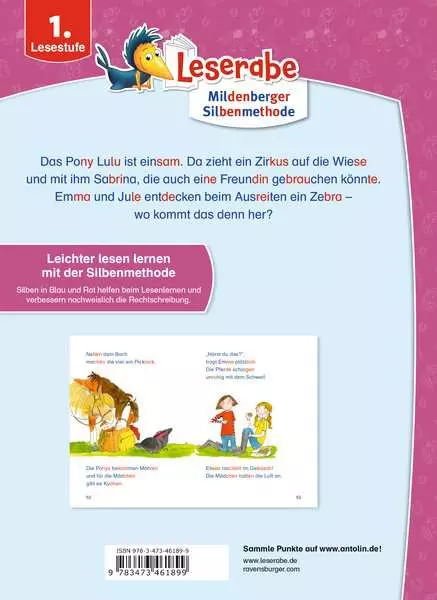 Leserabe Sonderausgaben - Ponygeschichten - Silbe für Silbe lesen lernen