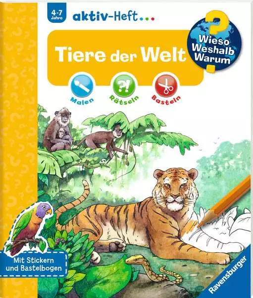 Ravensburger Wieso? Weshalb? Warum? aktiv-Heft - Tiere der Welt