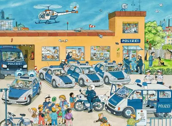 Kinderpuzzle ab 6 Jahren - Polizeirevier - 100 Teile