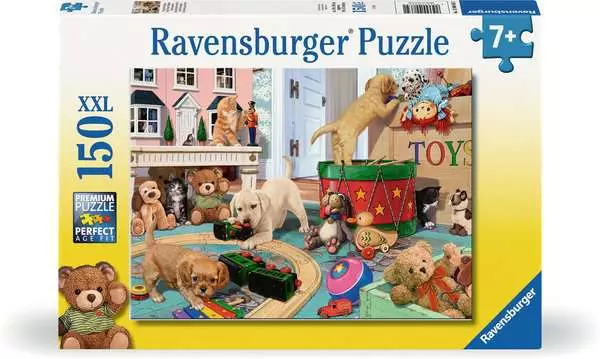 Kinderpuzzle ab 7 Jahren - Verspielte Welpen - 150 Teile