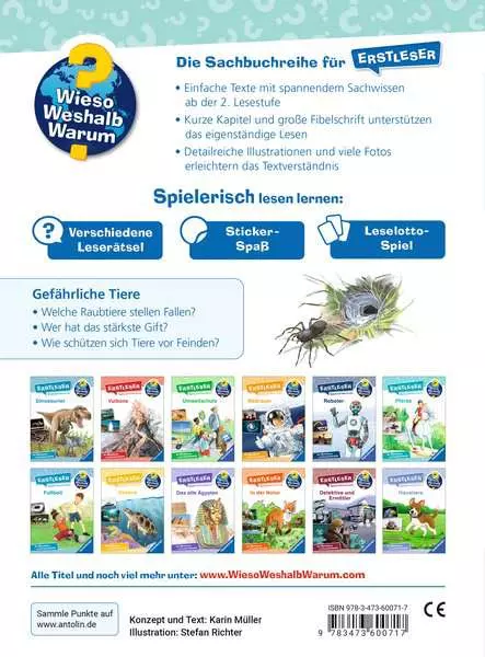 Ravensburger Wieso? Weshalb? Warum? Erstleser. Band 16 - Gefährliche Tiere