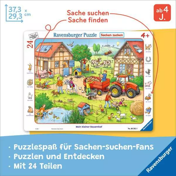 Kinderpuzzle ab 4 Jahren - Mein kleiner Bauernhof - 24 Teile