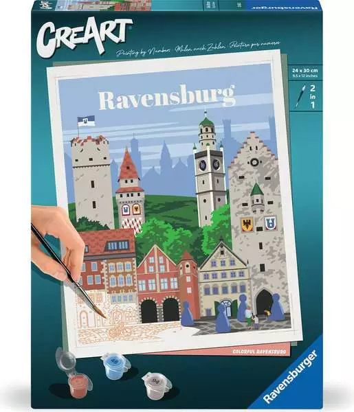 CreArt Farbenfrohes Ravensburg - Malen nach Zahlen für Erwachsene