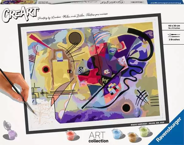 CreArt Gelb Rot. Blau (Kandinsky) - Malen nach Zahlen für Erwachsene