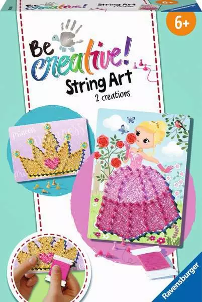 BeCreative Midi - String Art Prinzessin - Bastelset für Kinder ab 6 Jahren