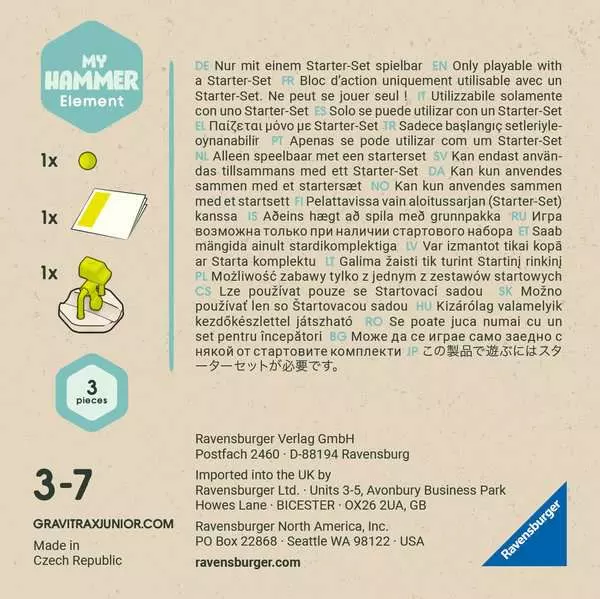 Element Hammer - Kugelbahn-Erweiterung für Kinder ab 3 Jahren