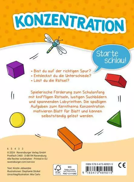 Mein Block zum Schulanfang: Konzentration