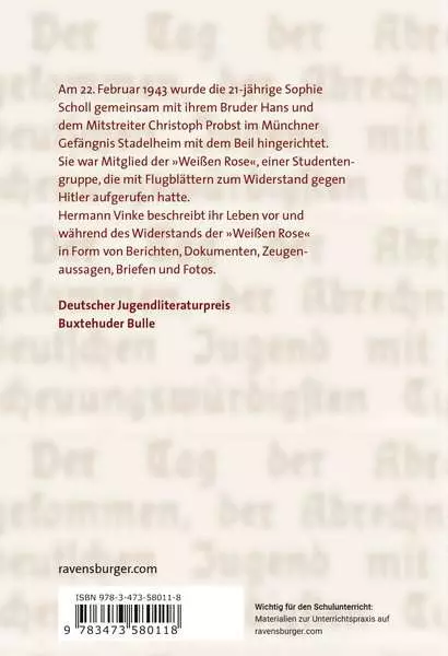 Das kurze Leben der Sophie Scholl