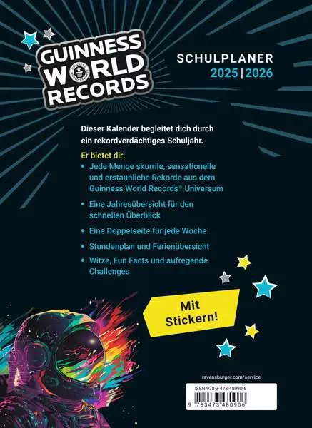 Ravensburger Guinness World Records - Schulplaner 2025/2026