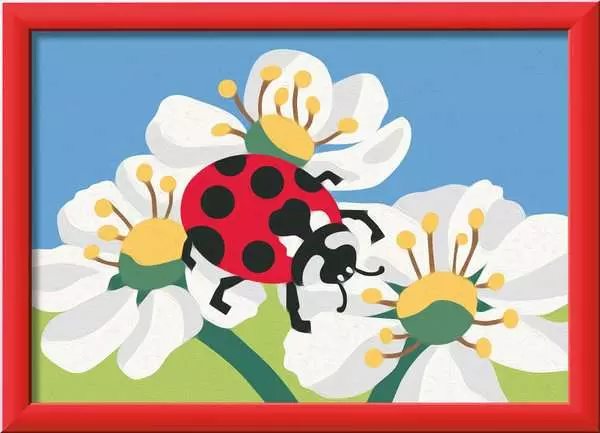 CreArt Marienkäfer - Malen nach Zahlen für Kinder ab 7 Jahren