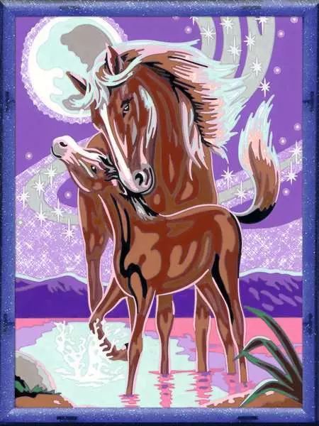 CreArt Pferdegeflüster - Malen nach Zahlen für Kinder ab 11 Jahren