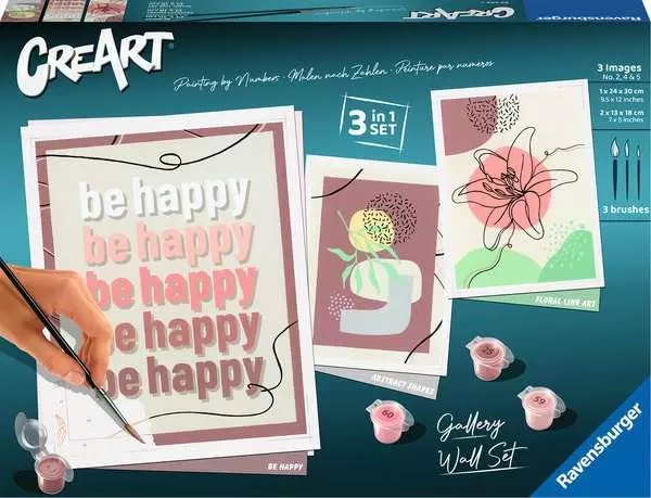 CreArt Abstrakte Formen - Malen nach Zahlen für Erwachsene