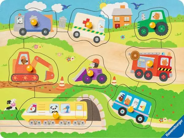 Kinderpuzzle ab 2 Jahren - Lieblingsfahrzeuge - 8 Teile
