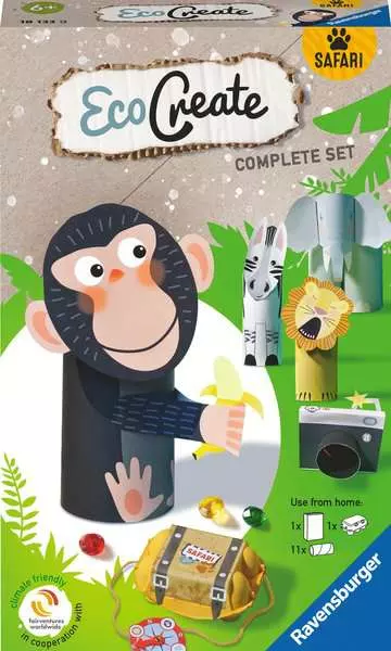 EcoCreate Mini - Safari - Bastelset für Kinder ab 6 Jahren