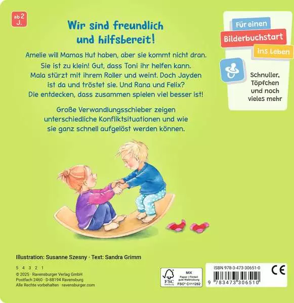 Wir weinen und lachen. wir streiten und helfen