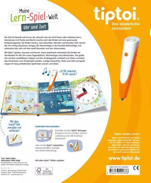 tiptoi® Meine Lern-Spiel-Welt - Uhr und Zeit