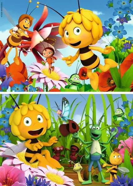 Kinderpuzzle ab 3 Jahren - Biene Maja auf der Blumenwiese - 12 Teile