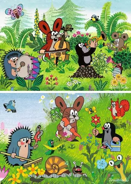 Kinderpuzzle ab 3 Jahren - Gartenparty mit Freunden - 12 Teile