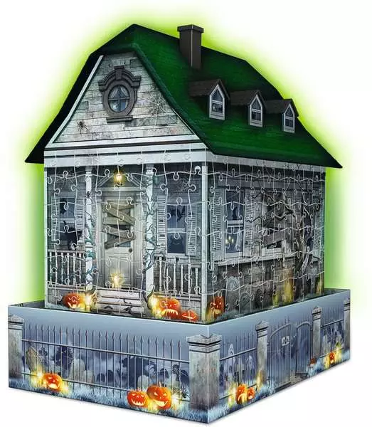 3D Puzzle Gruselhaus bei Nacht