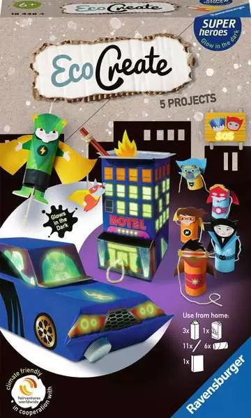 EcoCreate Mini - Superhelden - Bastelset für Kinder ab 6 Jahren