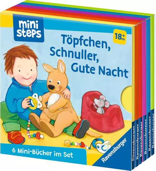 ministeps Mein erster Bücher-Würfel: Töpfchen Schnuller. Gute Nacht (Bücher-Set) - ab 18 Monate