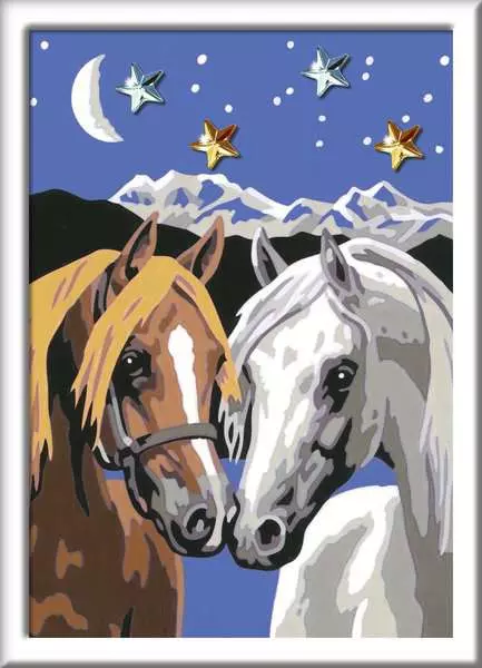 CreArt Pferdeliebe - Malen nach Zahlen für Kinder ab 7 Jahren