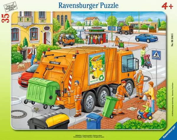Kinderpuzzle ab 4 Jahren - Müllabfuhr - 35 Teile