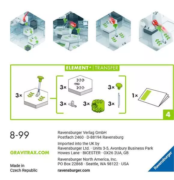 Element Transfer - Kugelbahn-Erweiterung für Kinder ab 8 Jahren