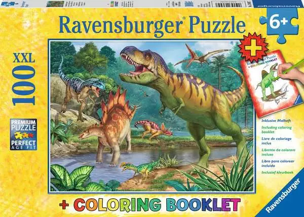 Kinderpuzzle ab 6 Jahren - Welt der Dinosaurier - 100 Teile