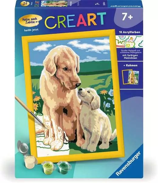 CreArt Mutterliebe - Malen nach Zahlen für Kinder ab 7 Jahren