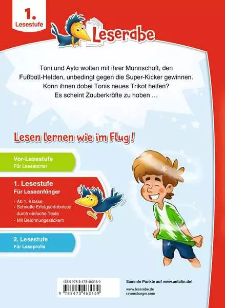 Leserabe 1. Lesestufe - Tonis magisches Fußball-Trikot