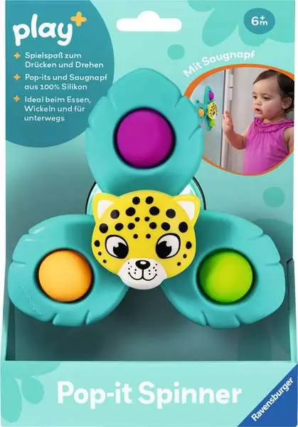 Pop-it Spinner: Leopard - Babyspielzeug ab 6 Monaten