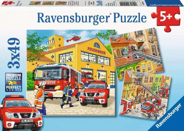 Kinderpuzzle ab 5 Jahren - Feuerwehreinsatz - 49 Teile