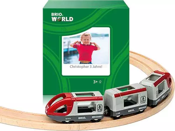 personalisierte Spielzeugeisenbahn