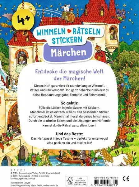 Wimmeln Rätseln. Stickern: Märchen