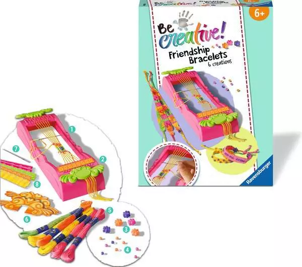 BeCreative Midi - Freundschaftsbändchen - Bastelset für Kinder ab 6 Jahren