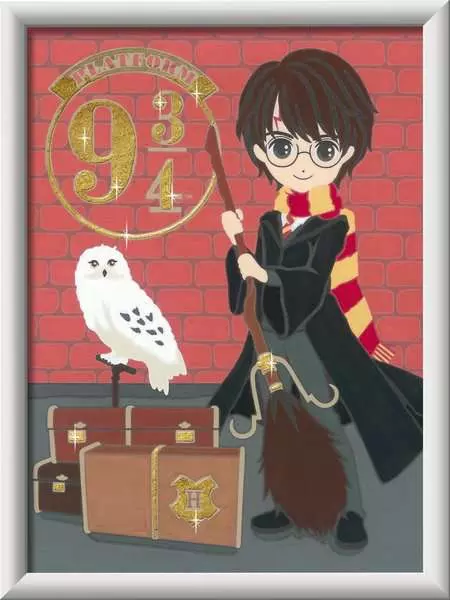 CreArt Abfahrt nach Hogwarts - Malen nach Zahlen für Kinder ab 9 Jahren