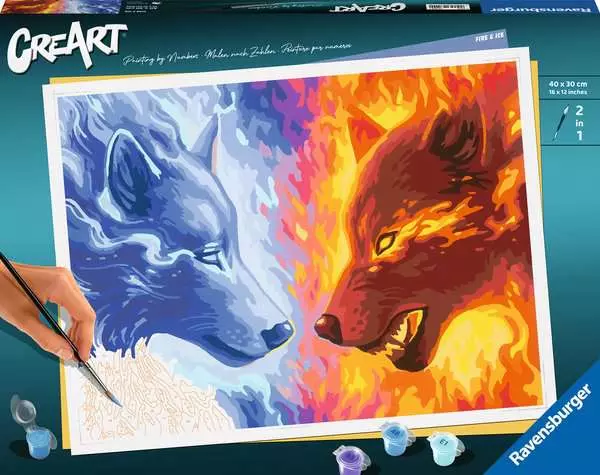 CreArt Feuer & Eis - Malen nach Zahlen für Erwachsene