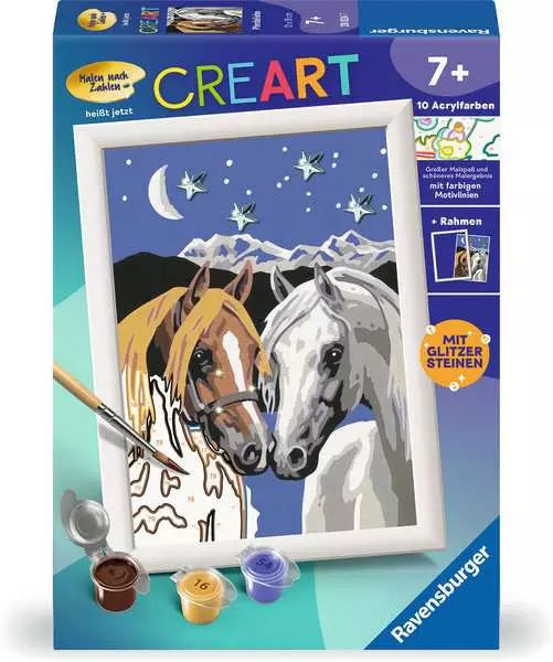 CreArt Pferdeliebe - Malen nach Zahlen für Kinder ab 7 Jahren