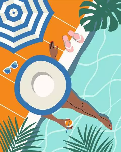 CreArt Poolzeit - Malen nach Zahlen für Erwachsene