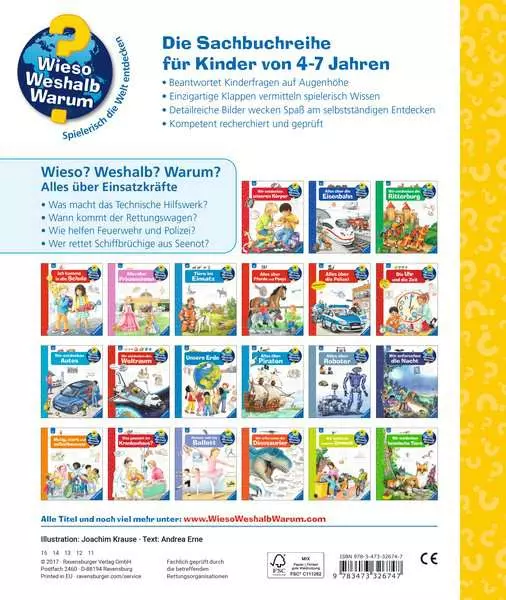 Ravensburger Wieso? Weshalb? Warum?. Band 65 - Alles über Einsatzäfte