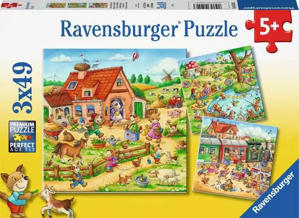 Kinderpuzzle ab 5 Jahren - Ferien auf dem Land - 49 Teile